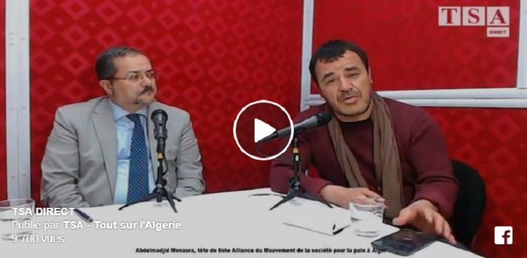 VIDÉO. Réécoutez le Direct de Abdelmadjid Menasra, tête de liste de l&rsquo;Alliance MSP à Alger