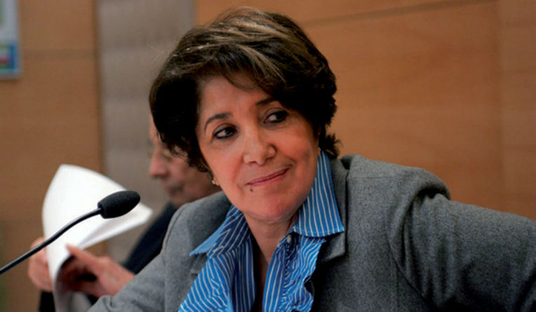 Bariza Khiari avec Macron au Maroc