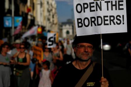 VIDÉO. Manifestation à Madrid en faveur de l’accueil des réfugiés
