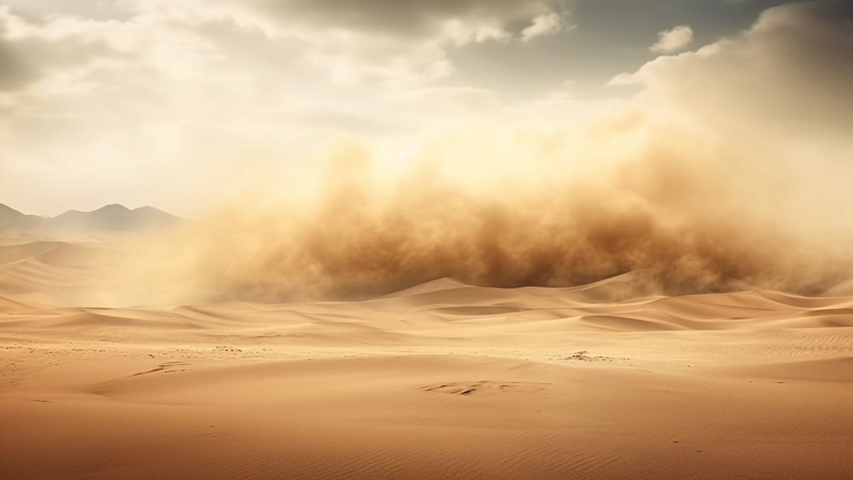 L’impressionnant flux du vent de sable du Sahara algérien vers la France